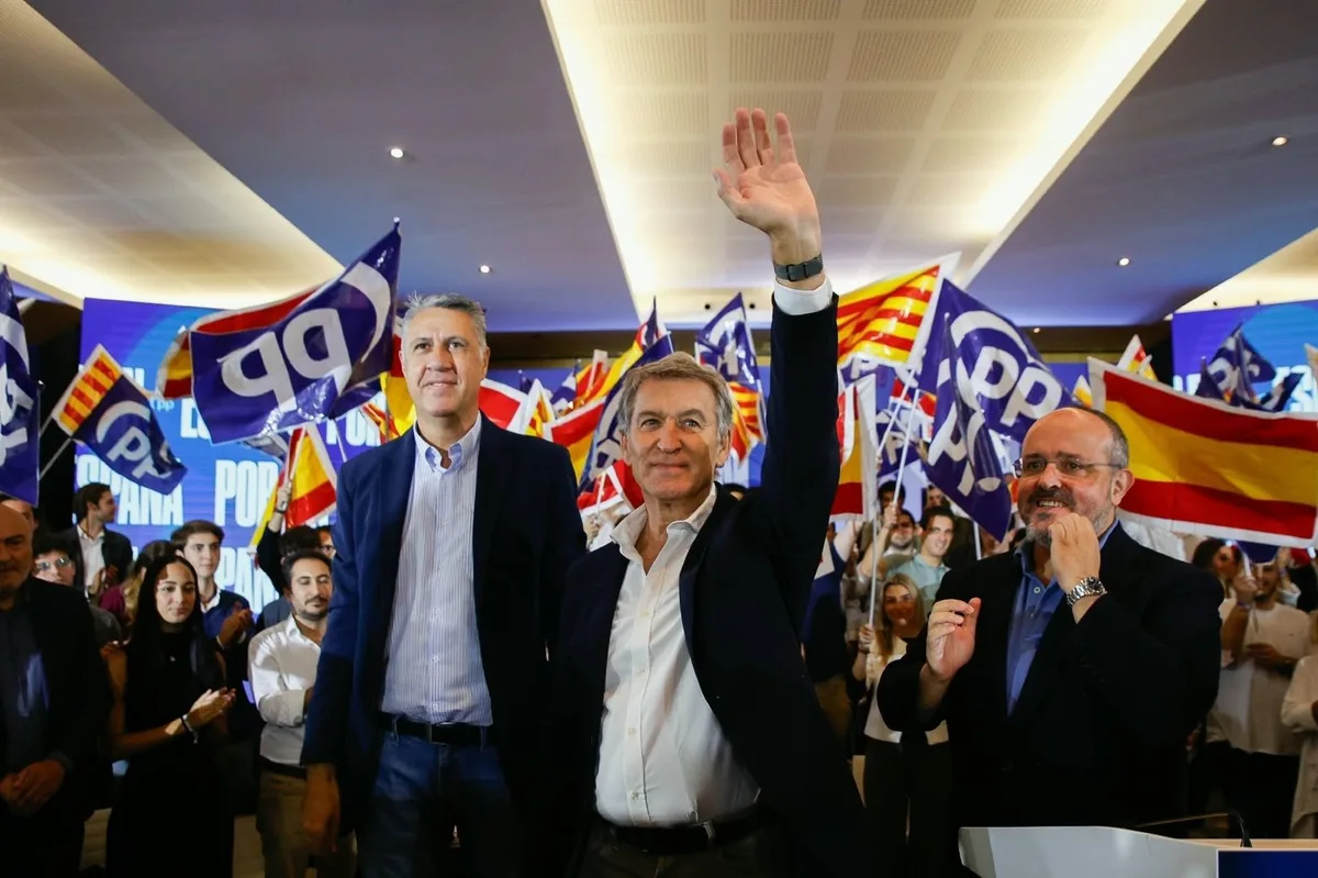 Feijóo pide que Cataluña impulse una gran mayoría: "Decencia sí, Sánchez no"