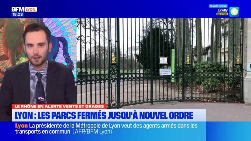 Le Rhône en alerte vent et orages : à Lyon, les parcs fermés jusqu'à nouvel ordre