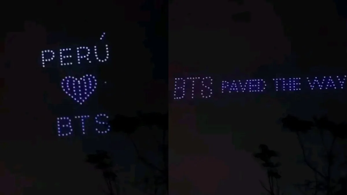 Show de drones para BTS convocó a una multitud en Miraflores y Barranco: estas son las figuras que aparecieron en el cielo limeño
