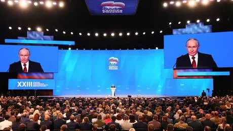 Putin taking part in Russia’s ruling party congress
