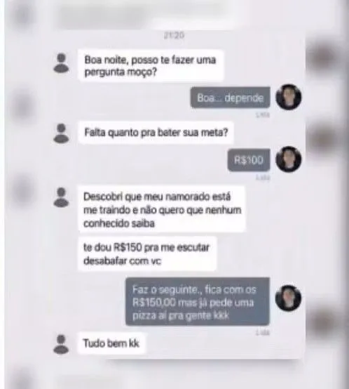 Motorista de aplicativo troca R$ 150 por pizza para ouvir desabafo de passageira sobre traição: ‘Estava morrendo de fome’