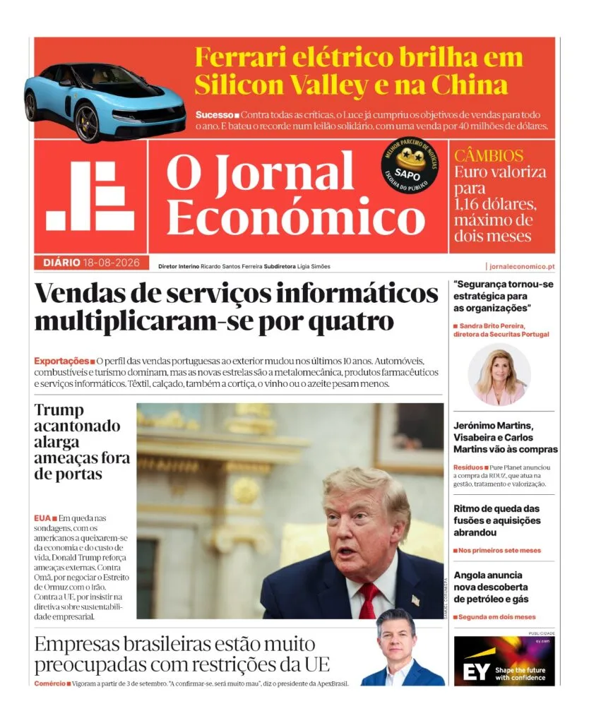 Vendas de serviços informáticos multiplicaram-se por quatro. Leia aqui o JE Diário