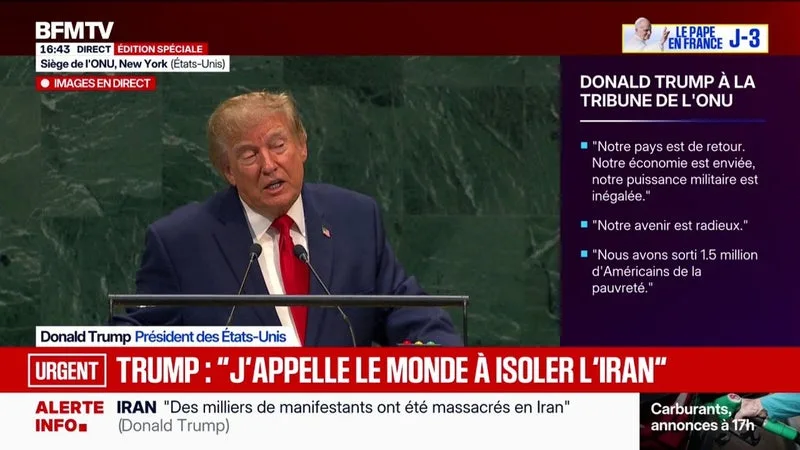 Iran: selon Donald Trump, "c'est l'inflation qui détruit leur pays"