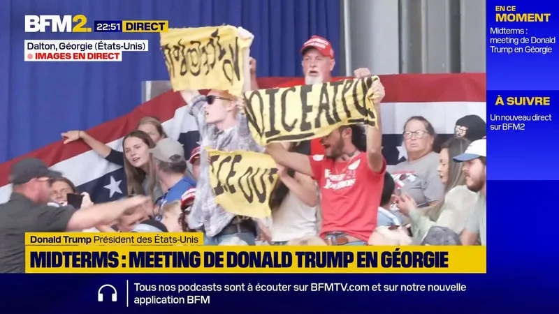 Le meeting de Donald Trump en Géorgie interrompu par des manifestants