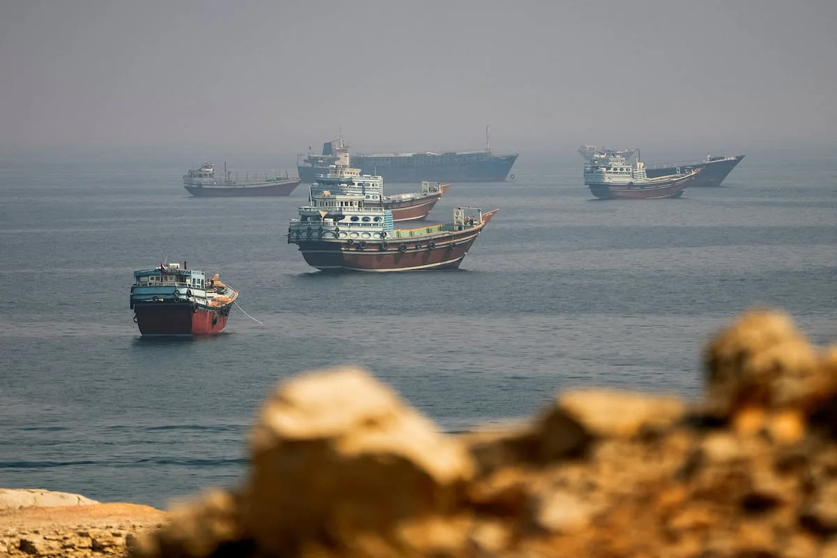 Container ship sinks after striking mine near Strait of Hormuz