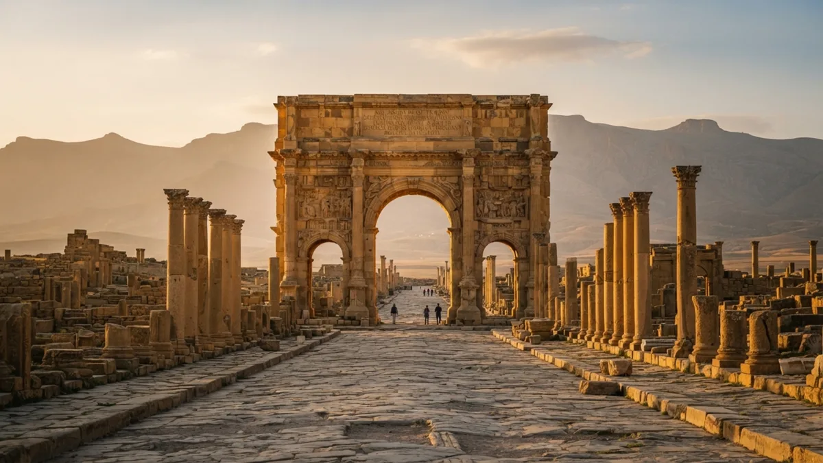 Roma desenhou uma cidade quase do zero no deserto e deixou ruas em grade tão regulares que ainda podem ser seguidas hoje