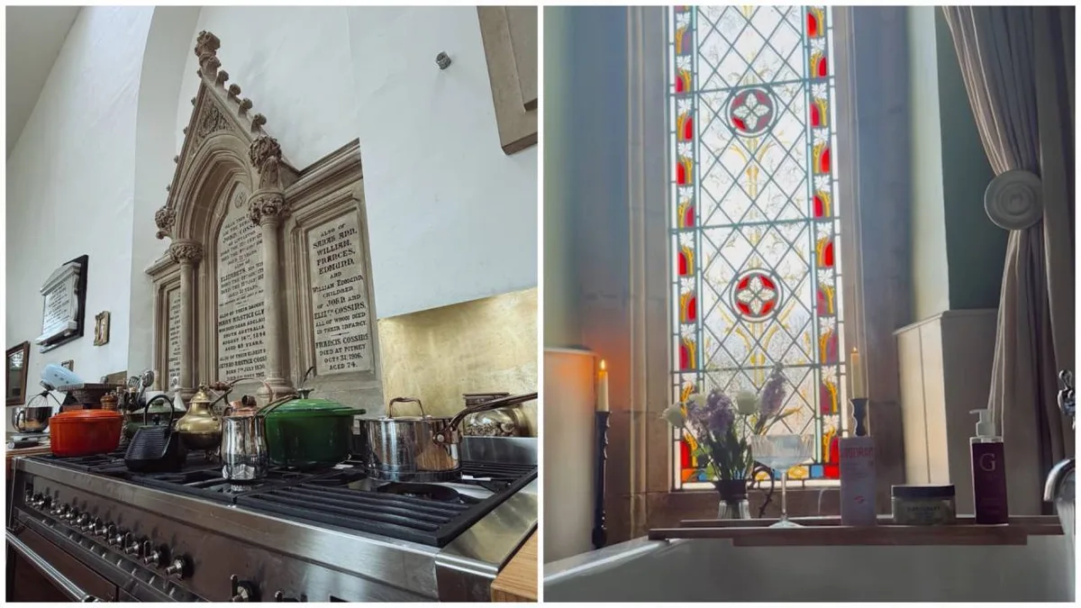 A couple bought a £490,000 converted church despite its 'haunted' crypt
