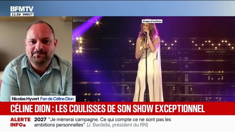 Concerts de Céline Dion: "On attend qu'elle se fasse plaisir sur scène et elle fera quelque chose d'exceptionnel comme elle l'a toujours fait", affirme Nicolas Hyvert, fan de la star québécoise