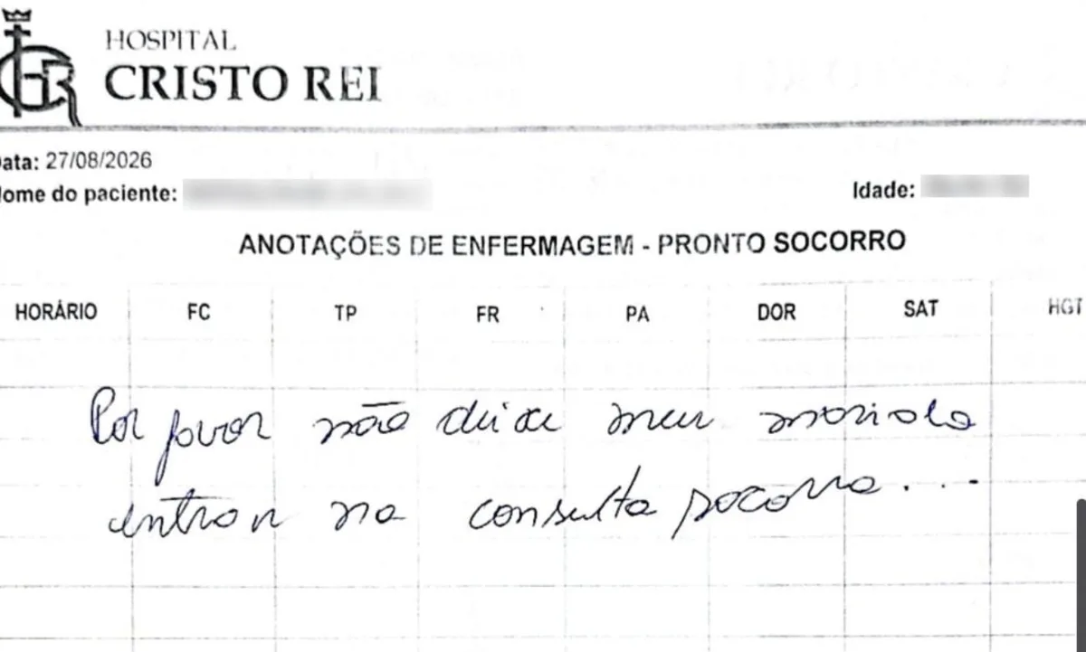 'Eu tinha medo por causa da minha filha', diz mulher que usou prontuário de hospital do Paraná para escrever pedido de socorro e denunciar marido