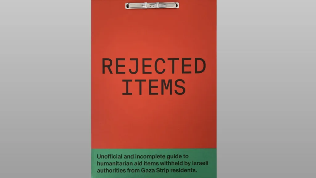 Fotolivro faz levantamento de itens de ajuda humanitária rejeitados por Israel para Gaza