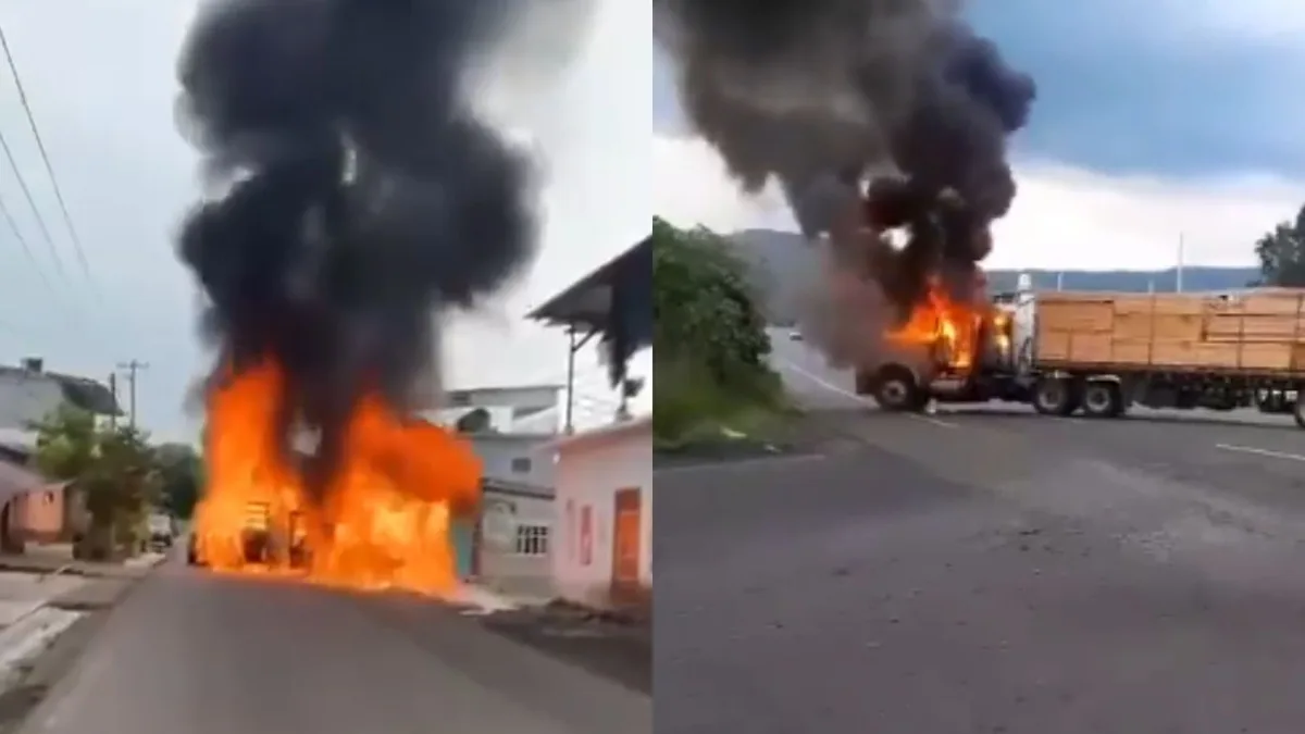 Arde Tacámbaro: enfrentamientos y quema de vehículos asedian a la comunidad en Michoacán
