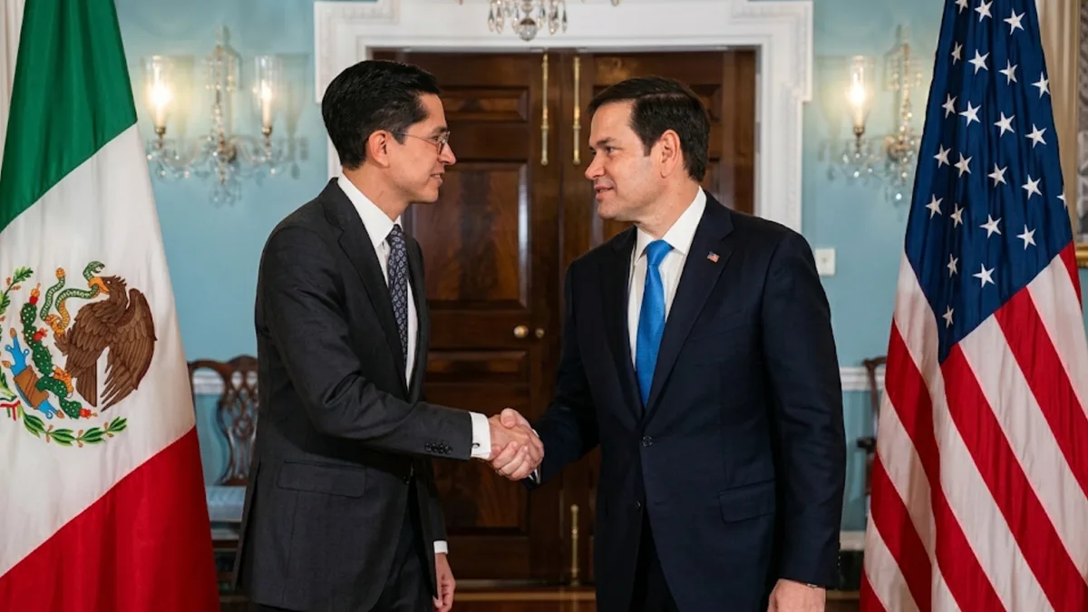 Marco Rubio recibe a Roberto Velasco en EEUU en medio de negociaciones por aranceles con México