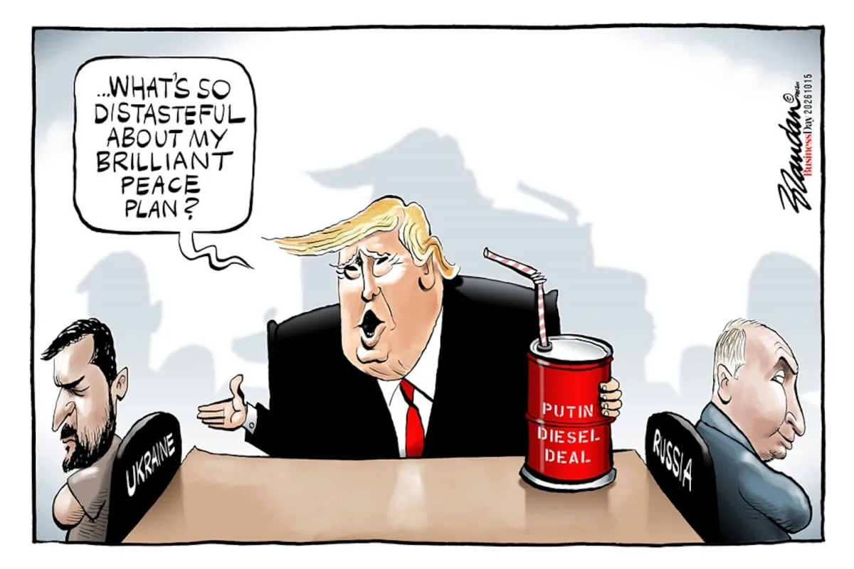 CARTOON | Zelensky fumes over Trump’s diesel deal