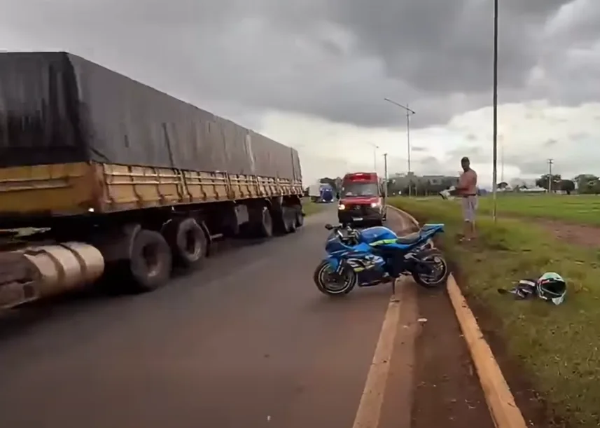 Empresário morre ao perder controle de motocicleta em trevo da BR-163