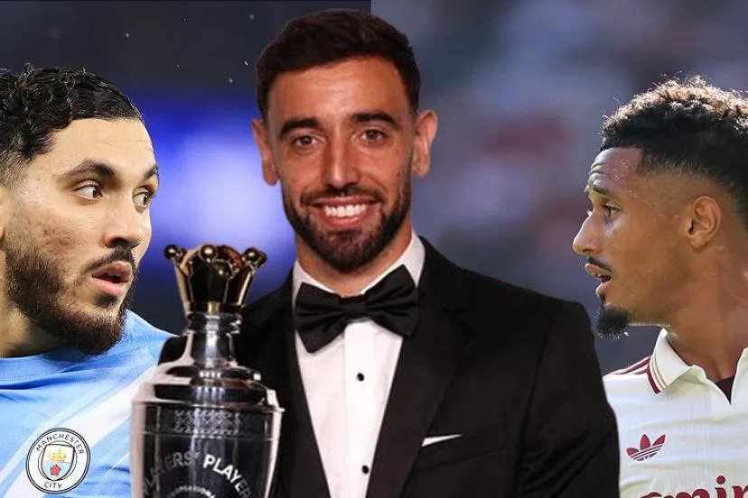 Bruno Fernandes élu joueur de la saison 2025-2026, William Saliba et Rayan Cherki dans l'équipe type