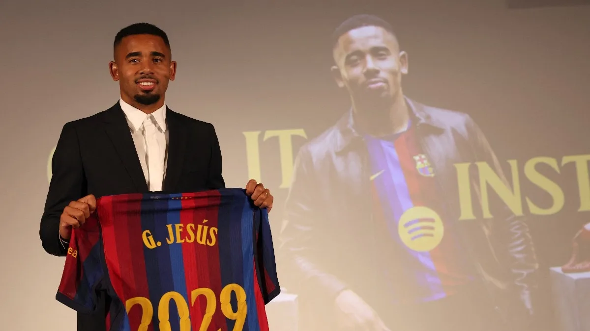 Barcelona completes deadline day signing of Gabriel Jesus from Arsenal