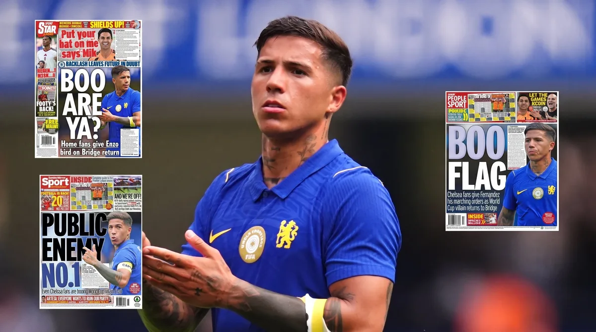 “Enemigo público N°1”: la brutal crítica de la prensa inglesa a Enzo Fernández tras ser abucheado por los hinchas del Chelsea