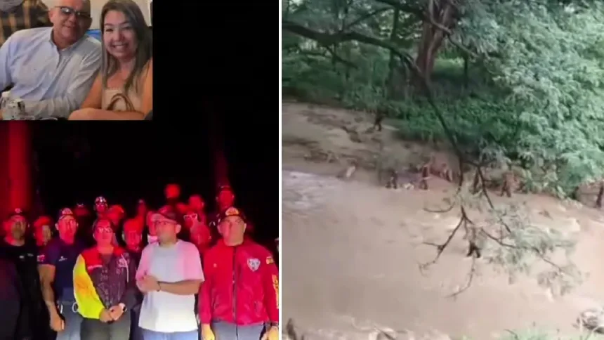 ARAGUA: Dos personas fueron arrastradas por crecida de río durante las fuertes lluvias, autoridades siguen su búsqueda