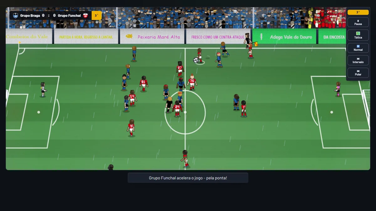 Halftime Manager pode conquistar fãs de jogos de futebol das antigas