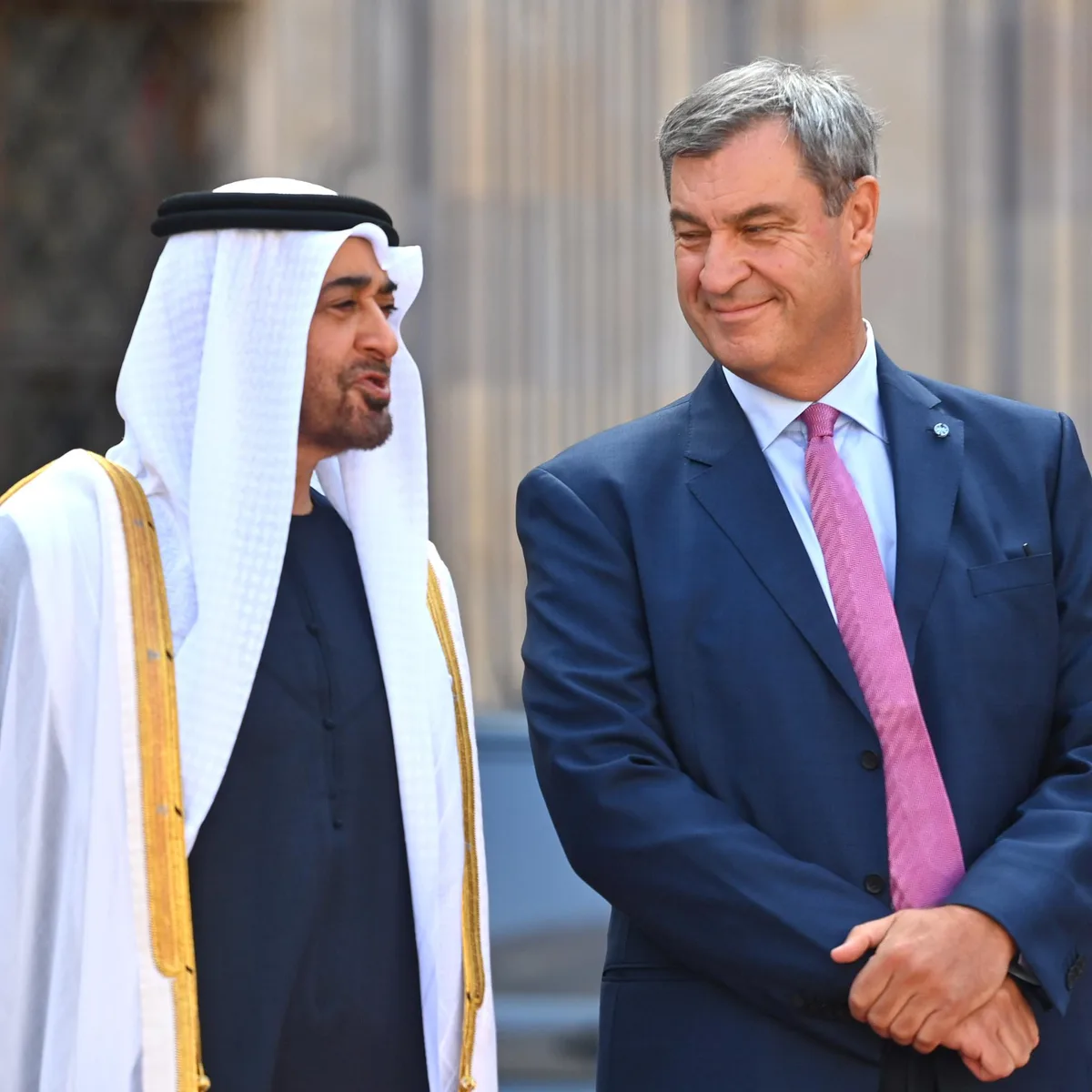 Staatsbesuch - Vereinigte Arabische Emirate wollen zehn Milliarden Euro in Bayern investieren