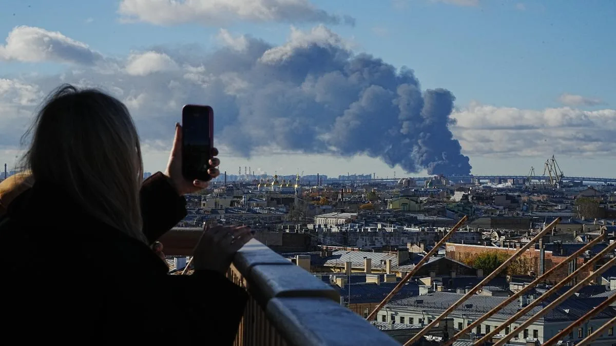 St. Petersburg oil facilities ablaze as Ukraine launches more than 1,000 drones at Russia