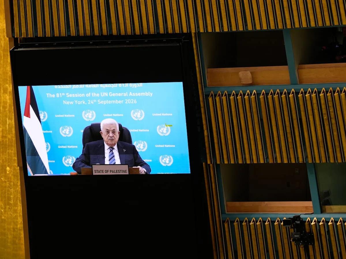 Palestinian president denied US visa, addresses UN from Ramallah