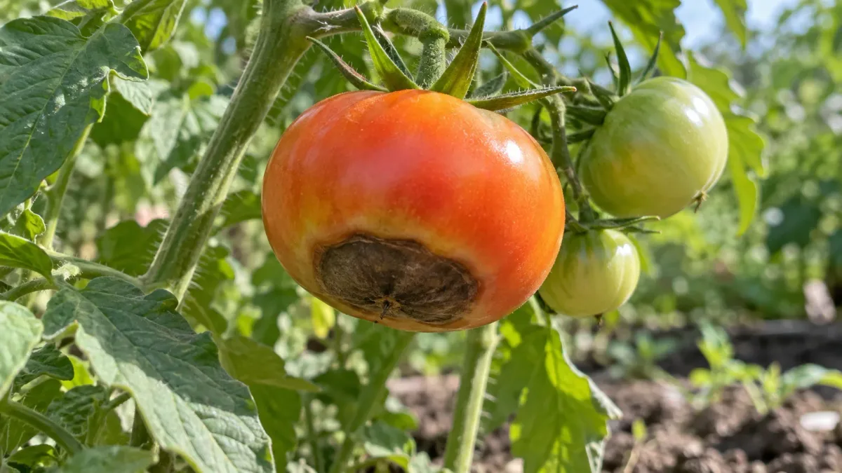 Tomateiro produzindo frutos com a ponta preta? Confira 3 condições que interferem na chegada de cálcio ao fruto — umidade, raízes e crescimento — antes de tentar resolver tudo com adubo