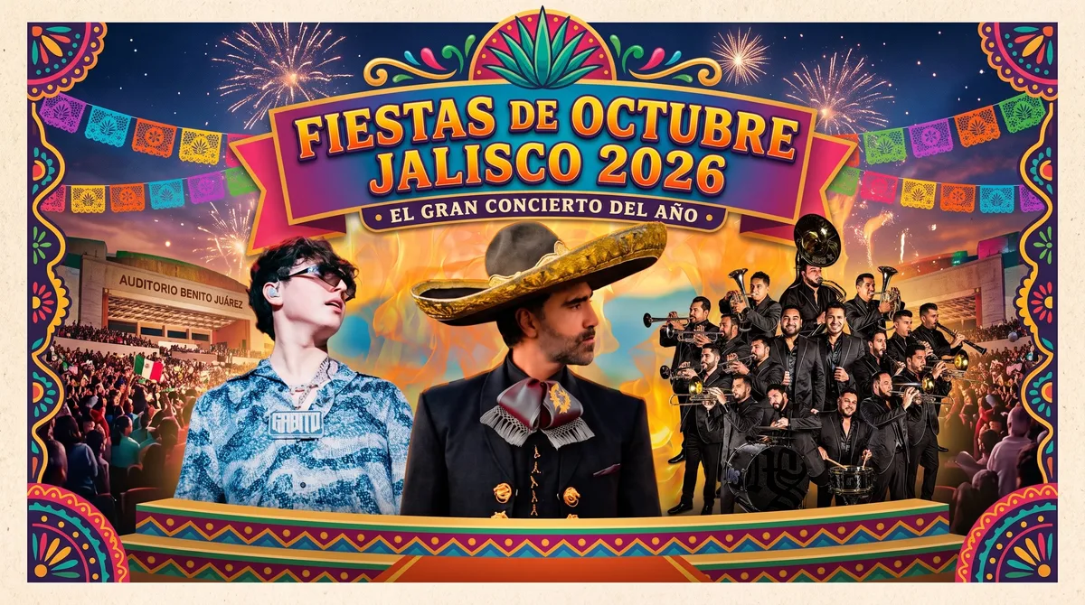 Las Fiestas de Octubre 2026 en Guadalajara tendrán conciertos estelares de Alejandro Fernández, Banda Ms y Gabito Ballesteros