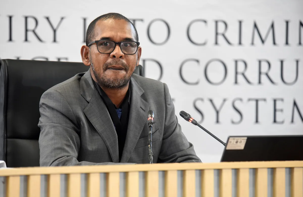 You cannot rely on a dead man, Madlanga inquiry evidence leader tells Fadiel Adams