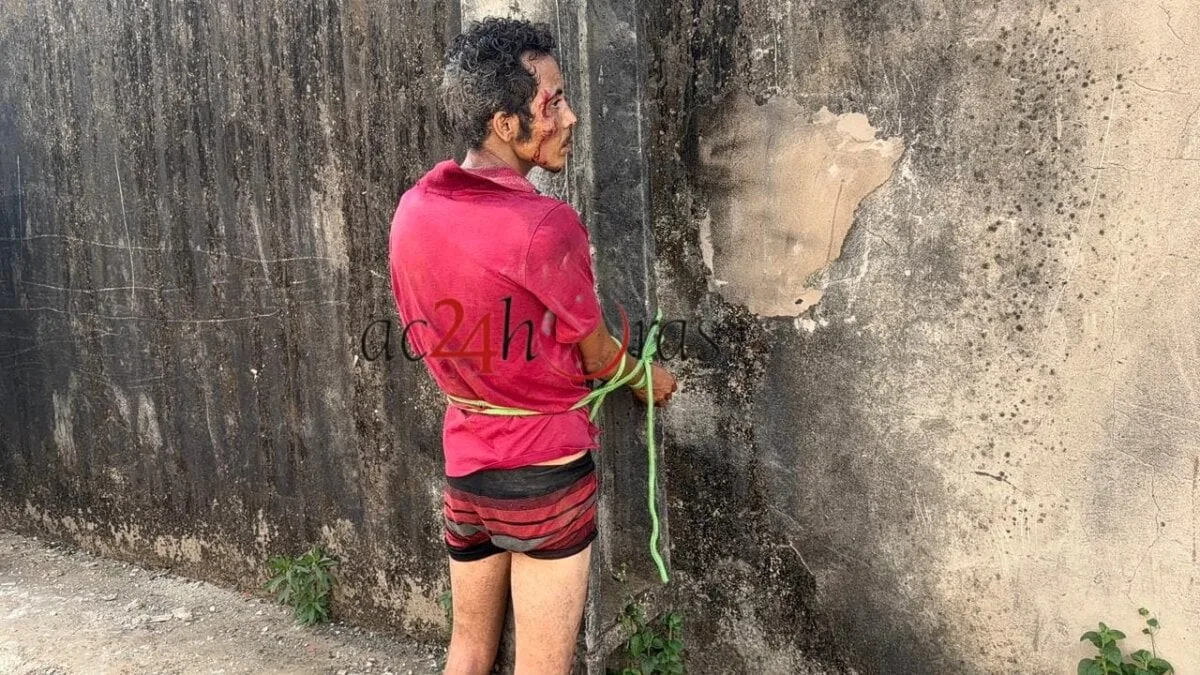 Homem é amarrado em poste e linchado por populares após tentar abusar de estudantes no Acre