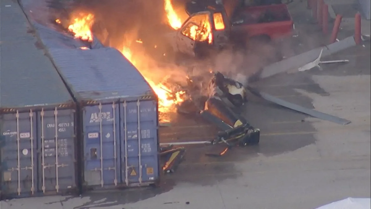 NBC News helicopter crashes in Los Angeles, killing three, while covering bus collision