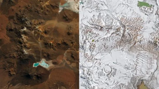 Inusuales tormentas de nieve cubrieron el desierto de Atacama en Chile y paralizaron complejos astronómicos