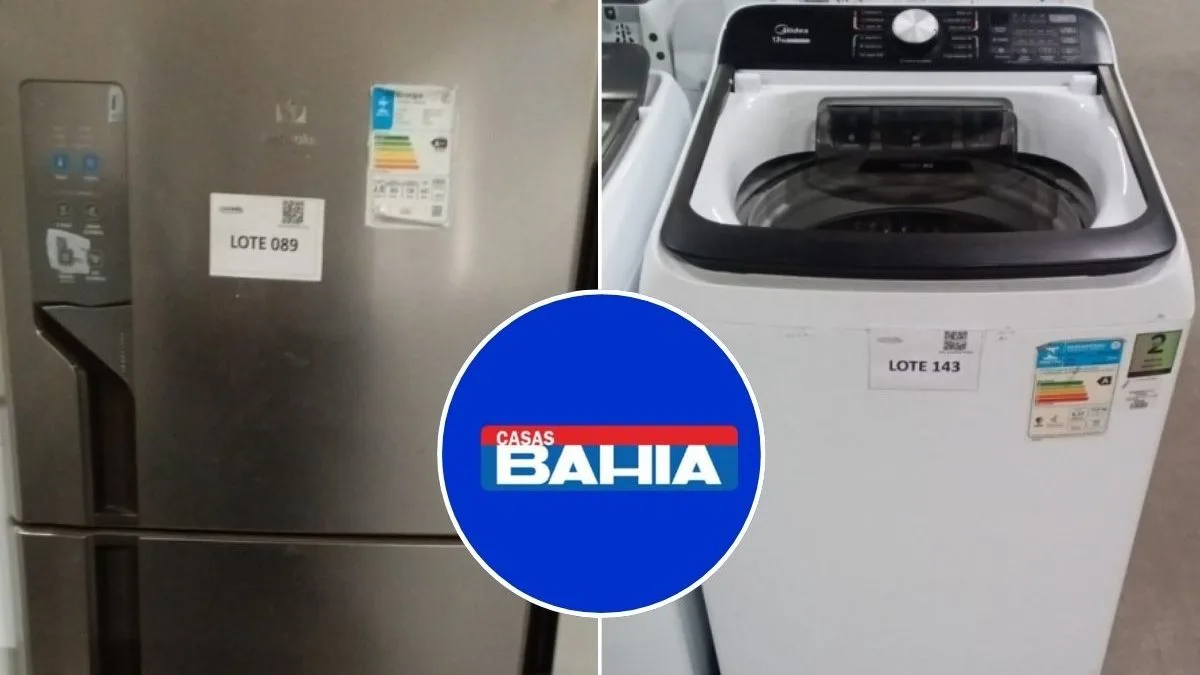 Leilão da Casas Bahia nesta quinta-feira (3) tem celulares, geladeiras e fogões a partir de R$ 336