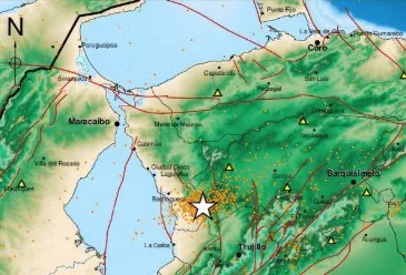 Sismo de magnitud 3.5 al sureste de Bachaquero