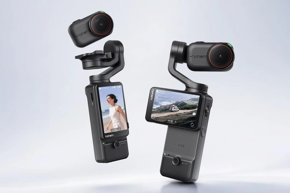 Hohem’s tiny steadycam has a removable action cam