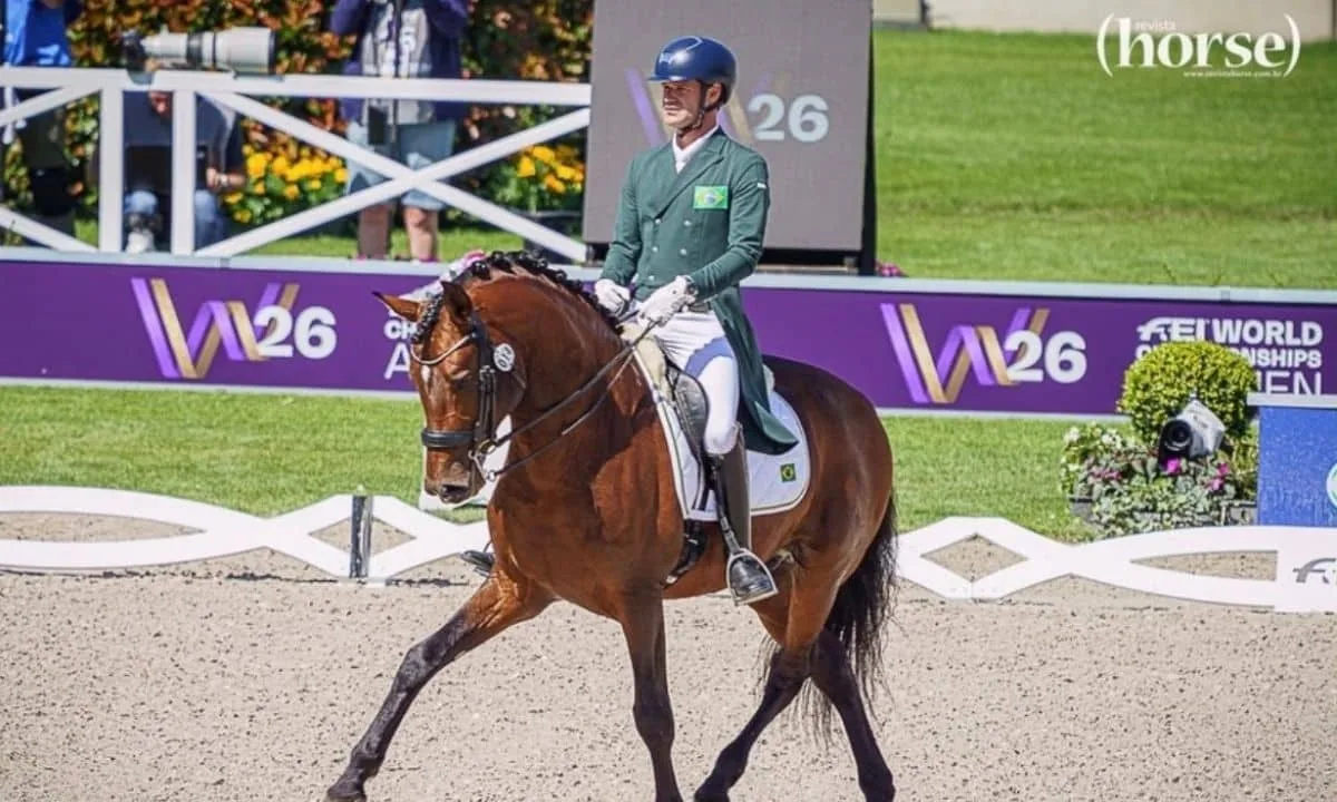 Dupla brasileira estreia no Mundial de Hipismo no adestramento