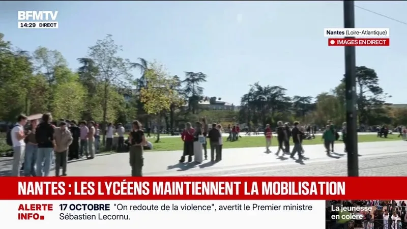 Mobilisation lycéenne: plus de 1.000 manifestants à Nantes dans le calme