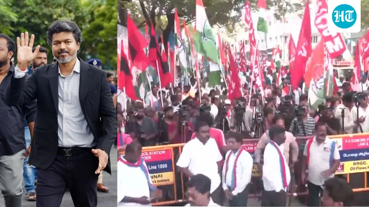 Vijay’s TVK joins INDIA bloc protest against CEC Gyanesh Kumar for the first time
