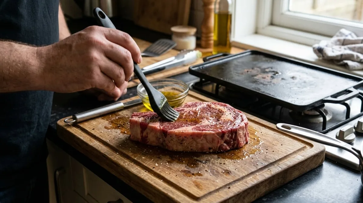 Los chefs coinciden: “Para hacer un churrasco a la plancha perfecto, no engrases la sartén, mejor frotá la carne con aceite”