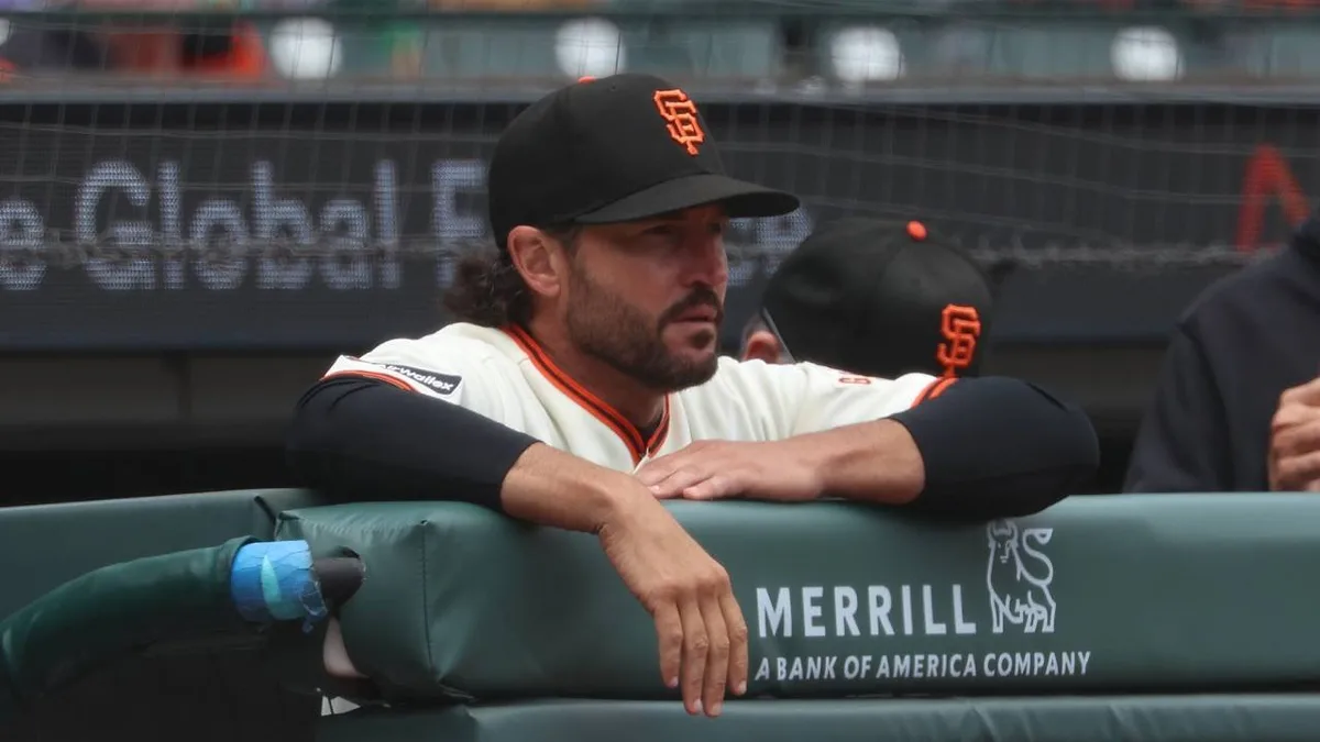 Giants manager Vitello ejected in first after arguing Suarez check swing