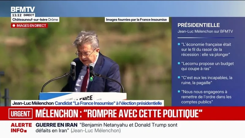 Réchauffement climatique: "Il est vital de tout changer", réclame Jean-Luc Mélenchon, candidat LFI à la présidentielle