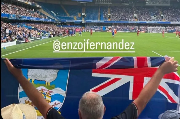 Chelsea fan displays Falklands flag during match as Argentinian player booed