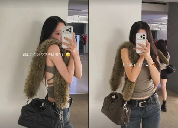 ‘박성광♥’ 이솔이, 42kg이라 가능한 패션..아무나 소화 못 할 듯 "퍼의 계절이 와"