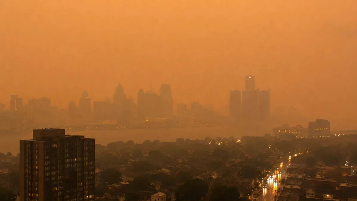 Michigan's AQI hit 616 as Ontario wildfire smoke crossed into the US