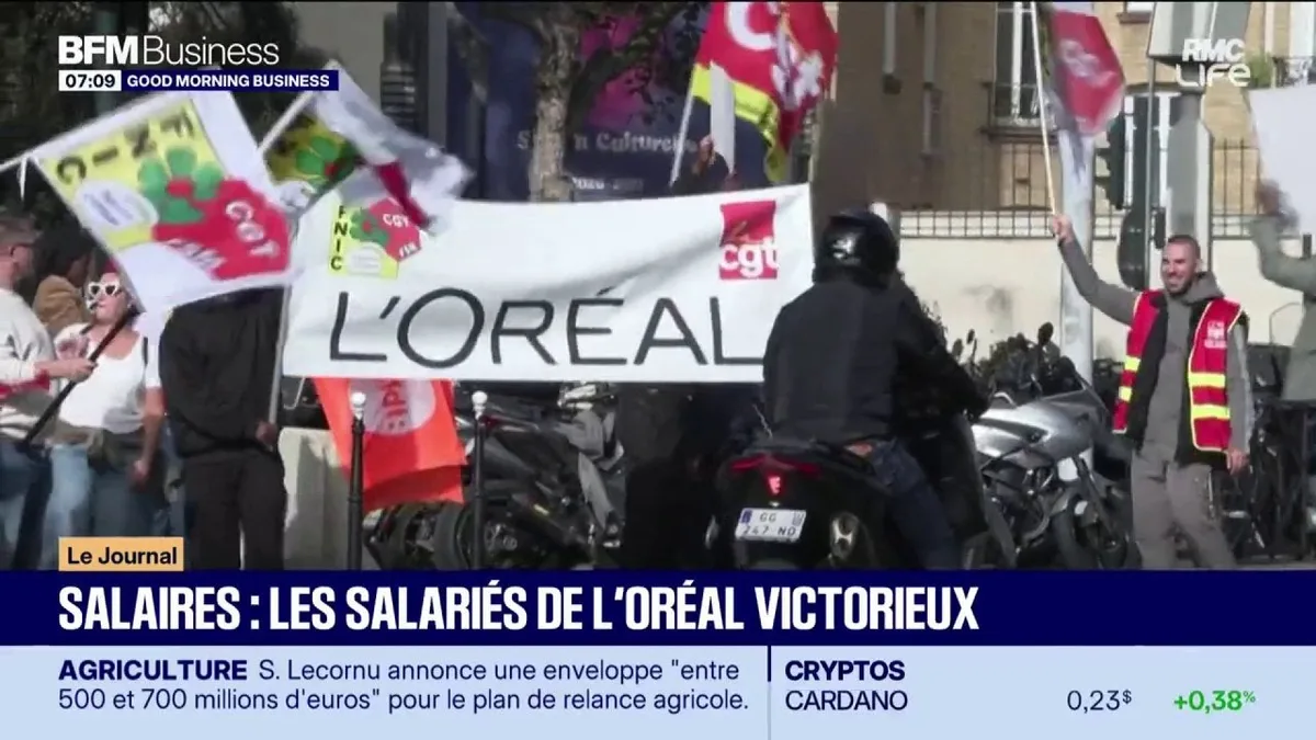 Les salariés de L'Oréal ont manifesté pour leurs salaires