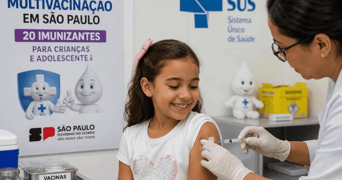 Campanha de multivacinação em São Paulo oferece 20 imunizantes