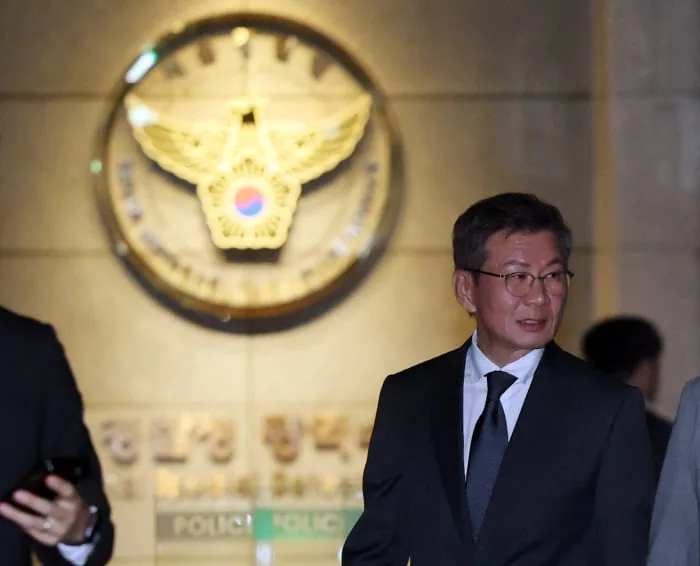 "부당 개입 전혀없었다" 정몽규 전 KFA 회장 12시간 마라톤 경찰 조사