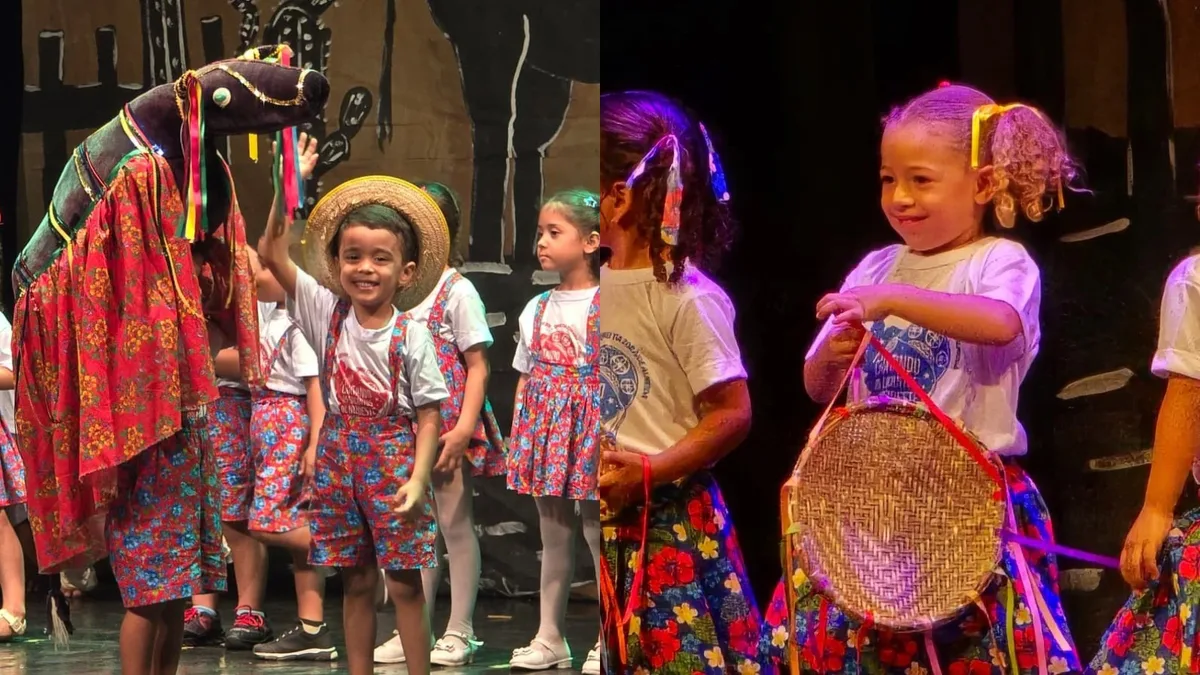 Projeto de leitura leva mais de 120 crianças ao palco em teatro de Teresina