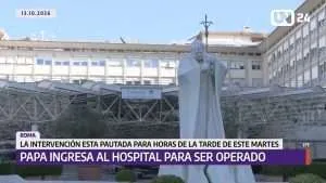 Papa ingresa al hospital para operación de nódulo en el pulmón