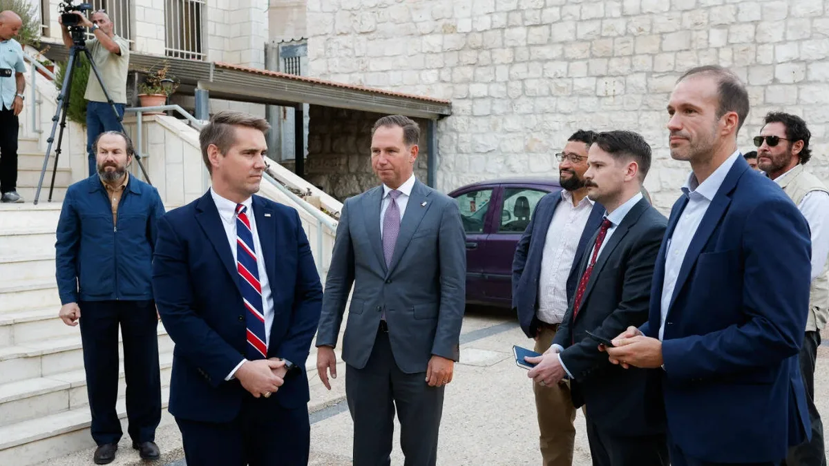 US officials visit Palestinian Christian town after settler attack foreign diplomats